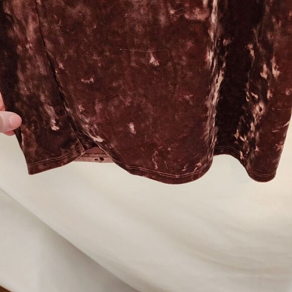 3X 22W 24W Torrid Brown Flare Legging Pant Pockets Crushed Velvet Full Length - Picture 5 of 8